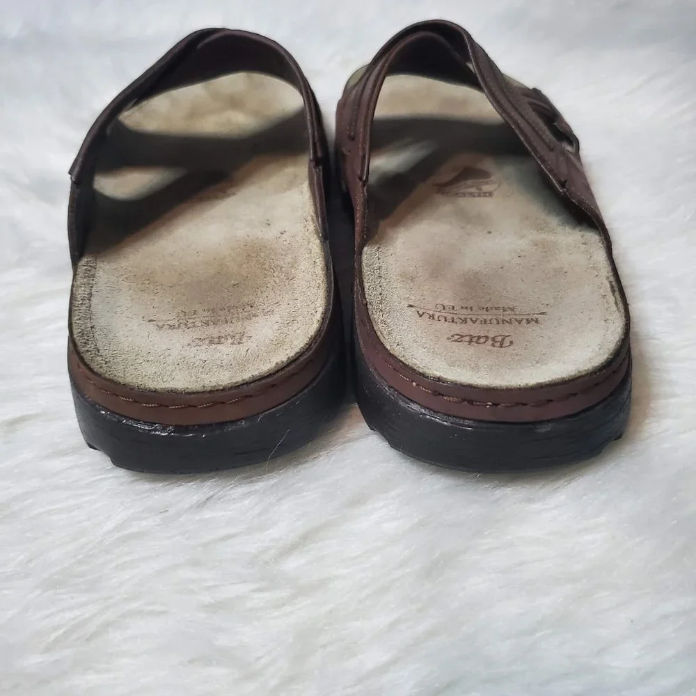 BATZ Alex Handmade Leather Mens Slip-on Sandals Clogs Mules, 41